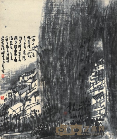 曾宓 林樾人家 59×50cm