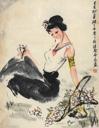 刘国辉 簪花时女