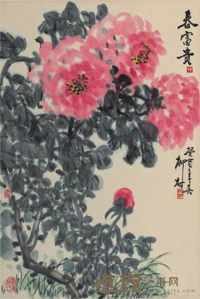 柳村 汾阳富贵 68×45.5cm