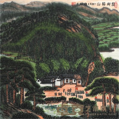 沈雄翔 胜地韶山 68×68cm