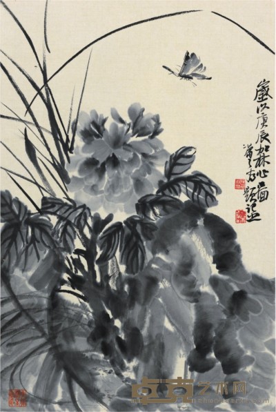 尉晓榕·何加林 绾香殢蝶 68×45.5cm