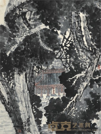 徐英槐 古柏盘空 69×52cm