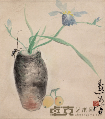 金默如 花卉、草虫 27×30 约0.7平尺