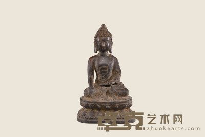 铜胎释迦牟尼佛造像 大明永乐年制款 28×17