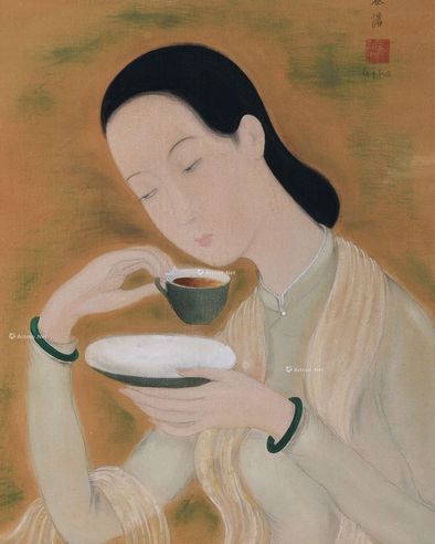 黎谱 女士与茶杯