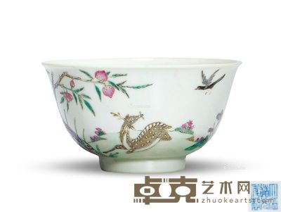 清道光 粉彩“福禄寿禧”碗 直径11cm；高6cm