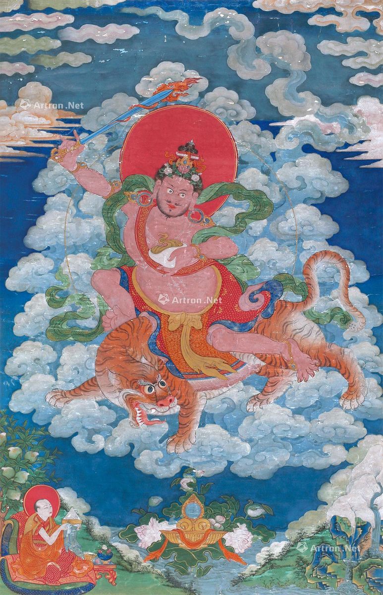 十八世纪 药师琉璃光佛唐卡