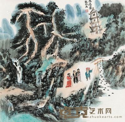 龙瑞 参塔图 68×69cm