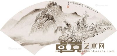 楼辛壶 山水 19×52cm