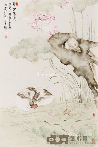 李然 华池闲逸 66×45cm