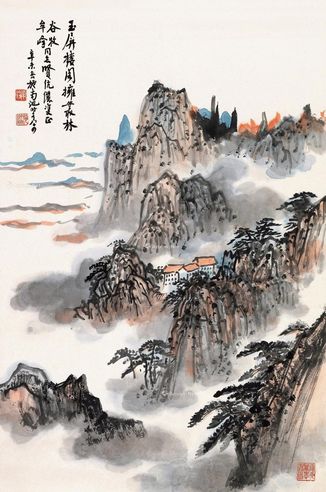 施南池 黄山玉屏楼