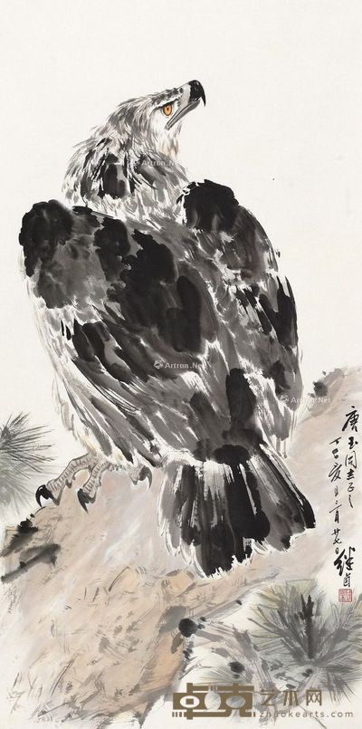 刘继卣 松鹰 138×69.8cm