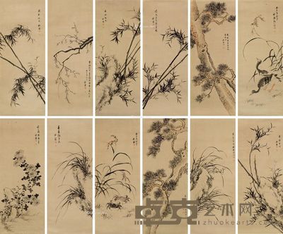 江大来 花卉 131×51cm×12