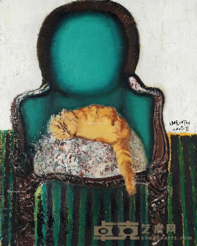 陈雨 猫NO:6 100×80cm