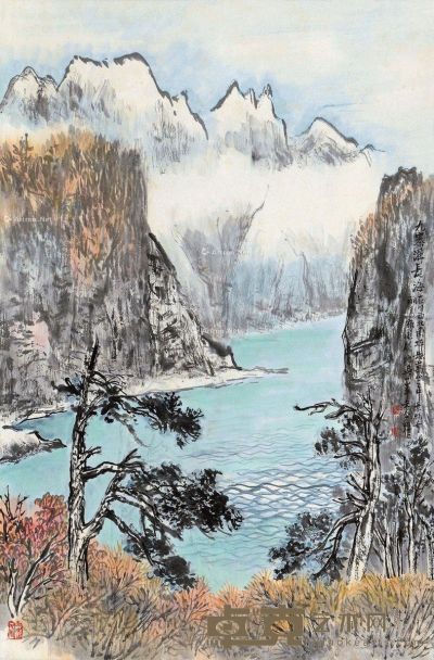 吴一峰 九寨沟 68.5×44.5cm