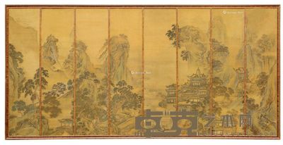袁江 蓬莱仙境 186.7×375.9cm