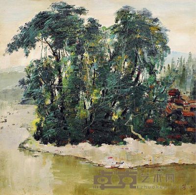 吴冠中 风景 70×70cm