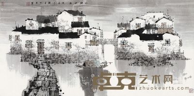 刘建 水乡记忆之一 68×136cm