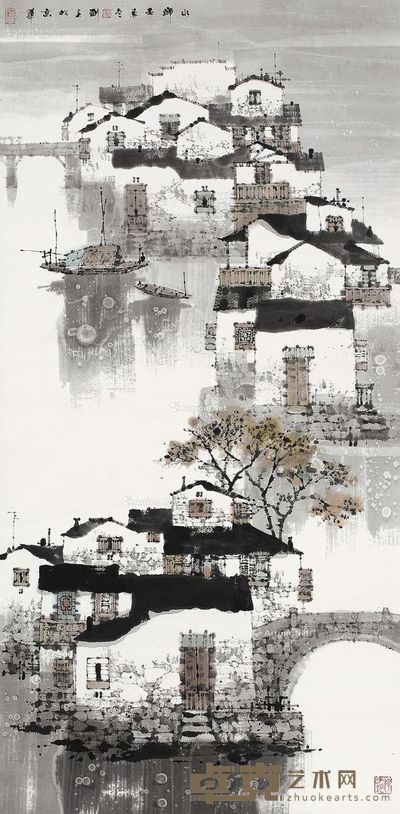 刘建 水乡记忆之二 136×68cm