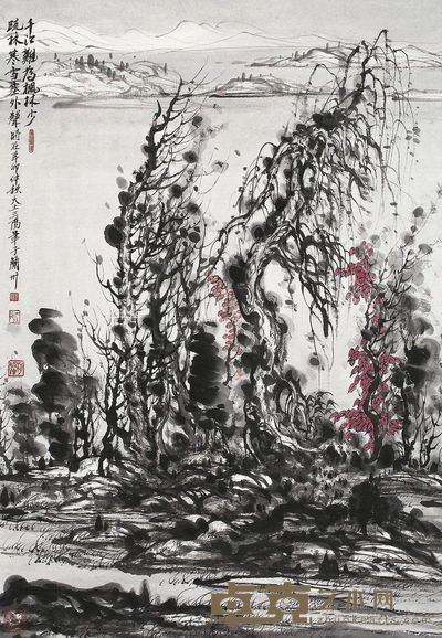 大土三阳 千江难为枫林少 98×68cm