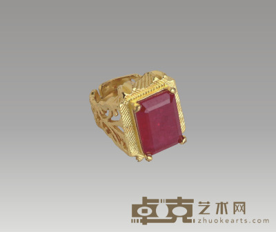 红宝石戒子 1.7×1.3cm