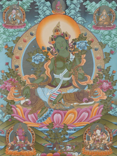 尼泊尔绿度母 65×91cm