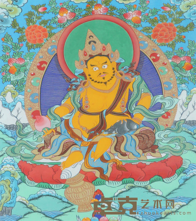 热贡黄财神（藏卡) 47×59cm