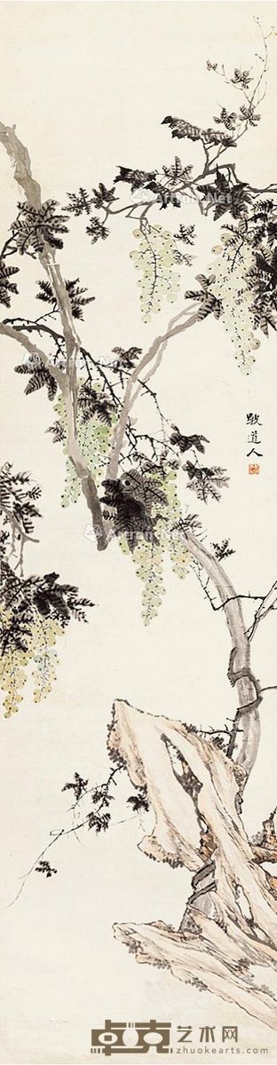 邓铁仙 硕果累累 238×60cm