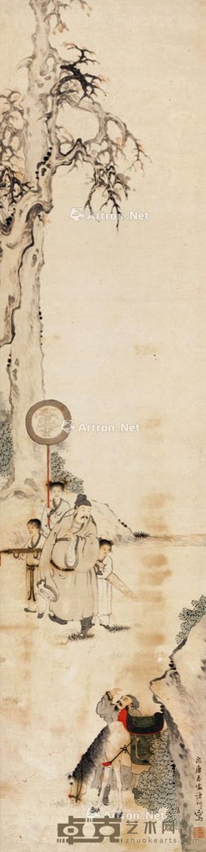 诸炘 人物故事 183×44cm