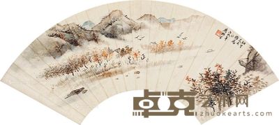 应野平 山野人家 14×43cm