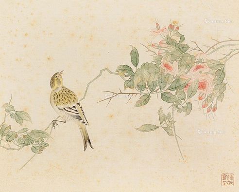 范金镛 花间翠鸟