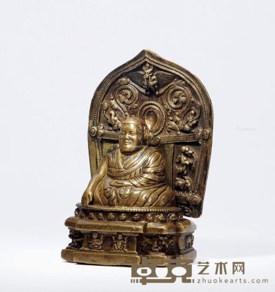 14世纪 铜帕木竹巴像 高14.5cm