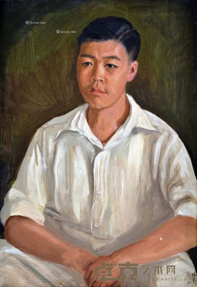 李铁夫 刘思健肖像 92.5×64cm