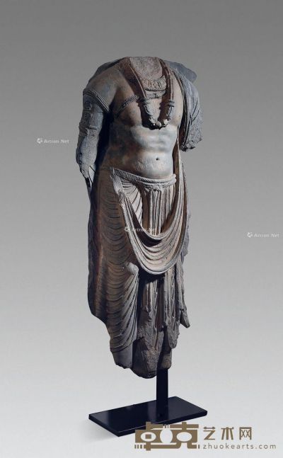 2世纪 犍陀罗片岩弥勒身像 高110cm