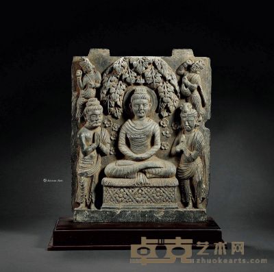 5世纪 犍陀罗成天图佛像 29×36cm
