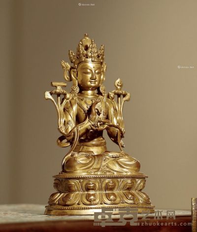 元末明初 [钱塘陈彦清造]地藏菩萨坐像 高24cm