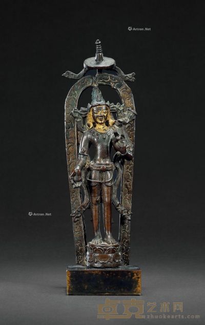 13世纪 铜菩萨立像 高27.5cm