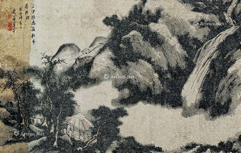 释铁翁 碧涧云深图
