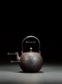 明治时期·名釜师丸形铁壶