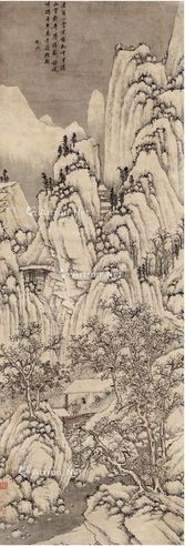 沈周 雪岭清吟图