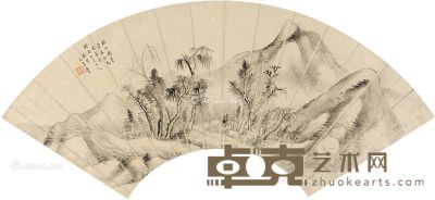 胡义赞 秋山图 51.5×18cm