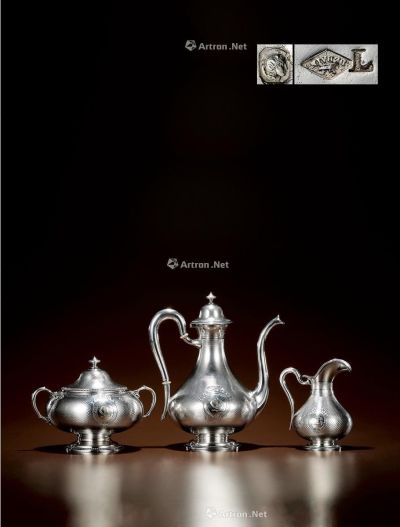 1911年制 纯银咖啡茶具 （三件套）