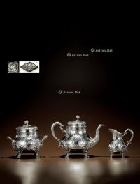 1875年制 纯银咖啡茶具 （三件套）