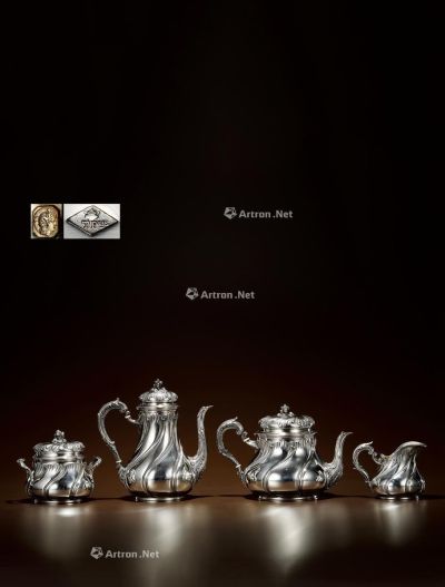 1905年制 纯银咖啡茶具 （四件套）