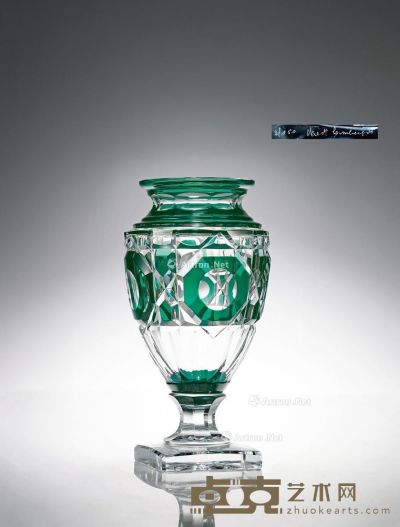 19世纪制 圣朗博限量版水晶中央花瓶 高38cm；直径20cm