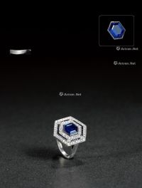 1920年制 蓝宝石钻石戒指