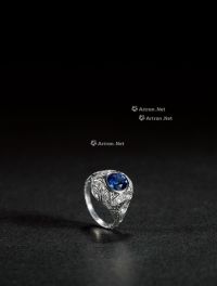1910年制 蓝宝石及钻石戒指
