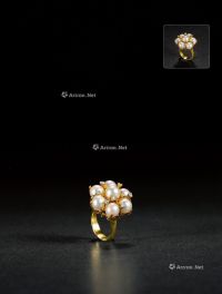1950年制 珍珠及钻石戒指