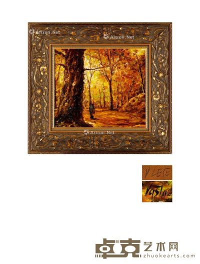 布拉格的秋天 布面油画 高32cm；宽37cm