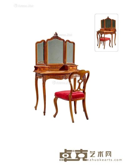 1920年制 女士梳妆桌椅 （一套） 长90cm；宽55cm；高145cm